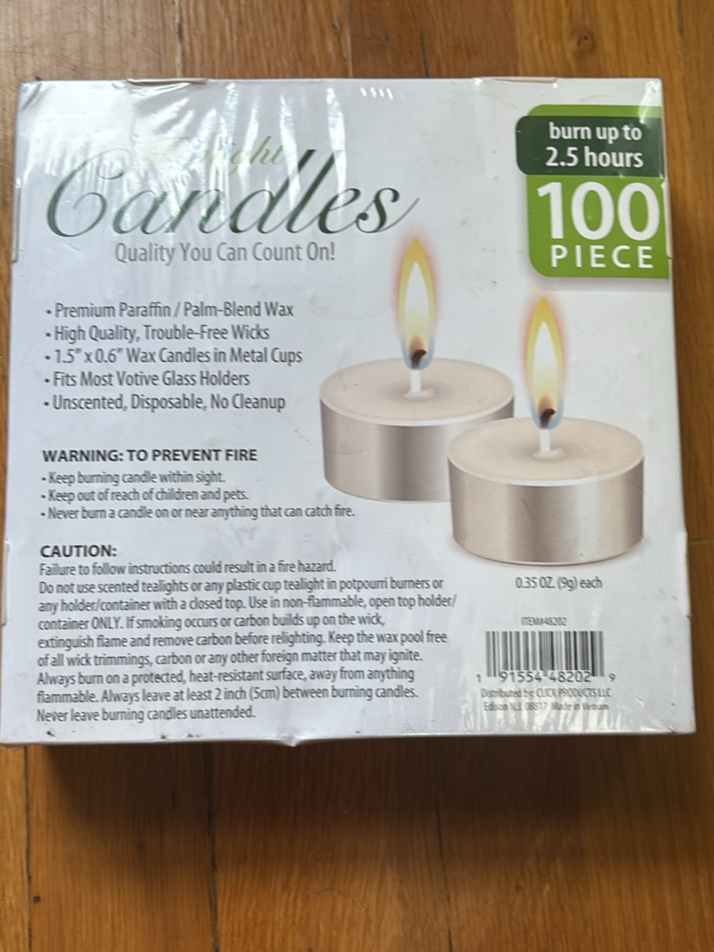Tealight Candles 100-Pack - White - Picture 3 of 4